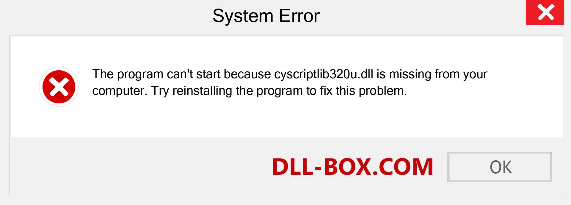  cyscriptlib320u.dll file is missing?. Download for Windows 7, 8, 10 - Fix  cyscriptlib320u dll Missing Error on Windows, photos, images